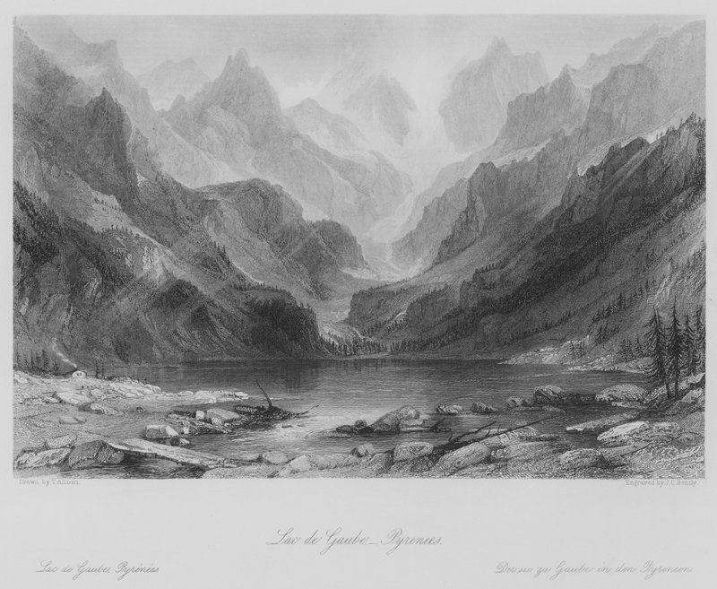 Lac de Gaube, Pyrenäen von Thomas (after) Allom