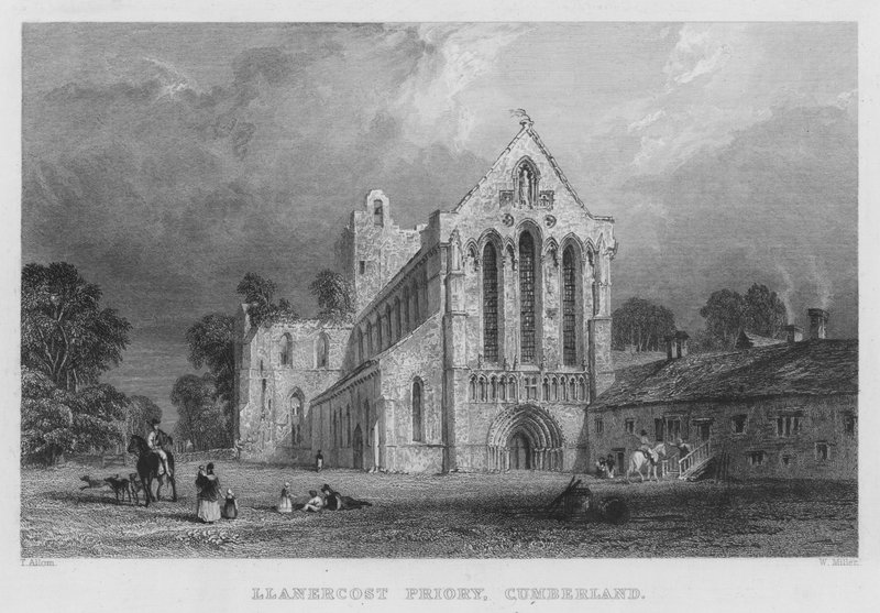 Llanercost Priory, Cumberland (Stich) von Thomas (after) Allom