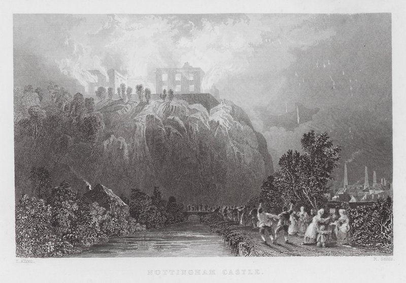 Nottingham Castle von Thomas (after) Allom