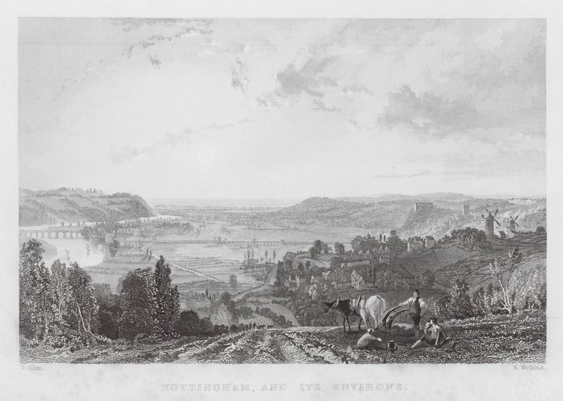 Nottingham und seine Umgebung von Thomas (after) Allom