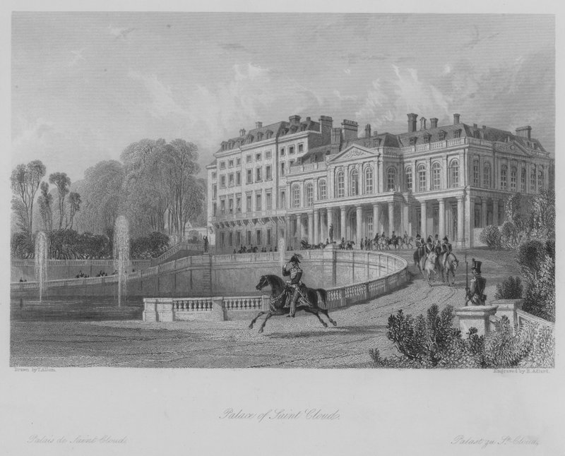 Palast von Saint-Cloud (Gravur) von Thomas (after) Allom
