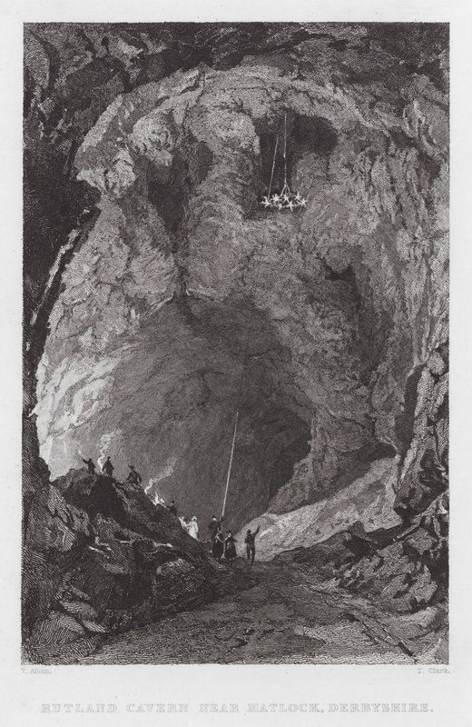Rutland Cavern, bei Matlock, Derbyshire (Stich) von Thomas (after) Allom
