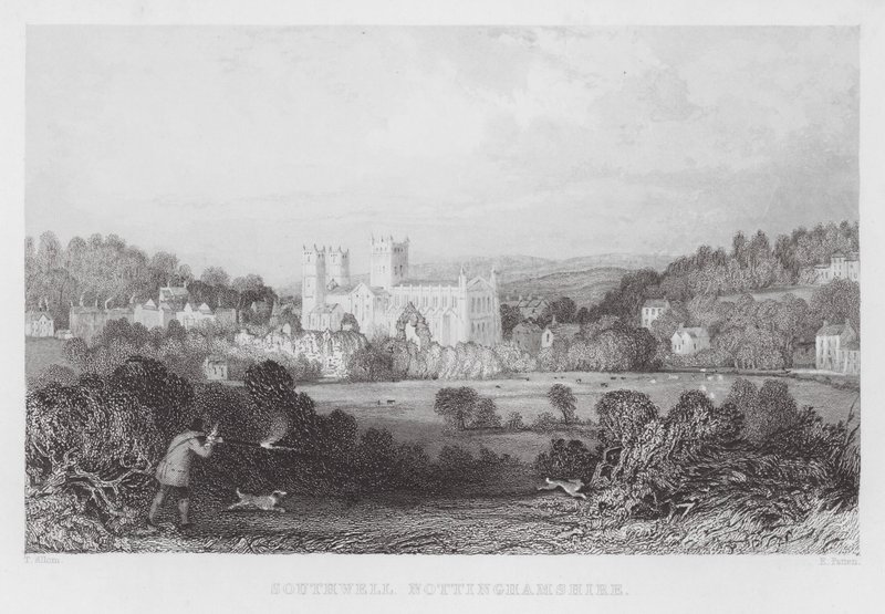 Southwell, Nottinghamshire (Stich) von Thomas (after) Allom