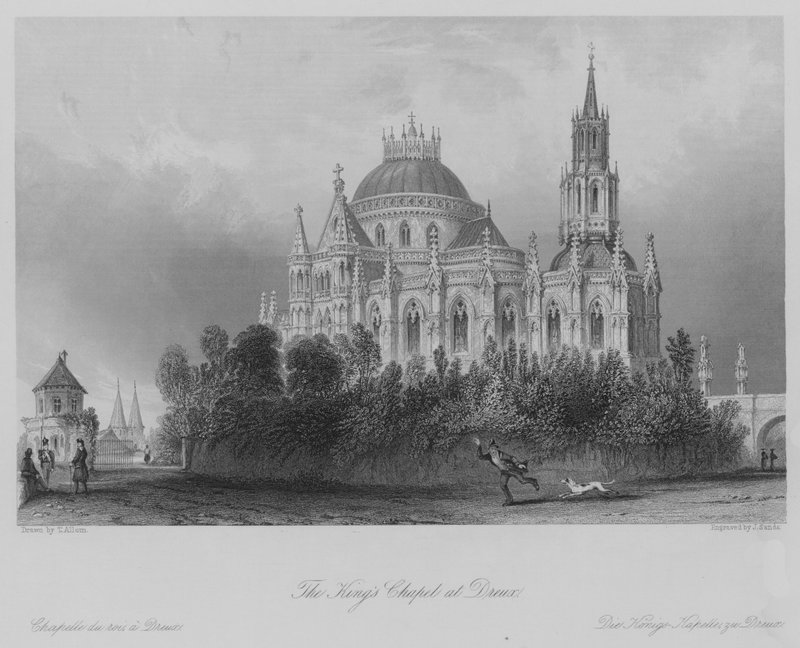 Die Königskapelle in Dreux (Stich) von Thomas (after) Allom