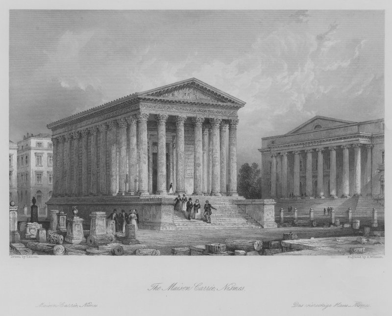 Maison Carrée, Nîmes von Thomas (after) Allom