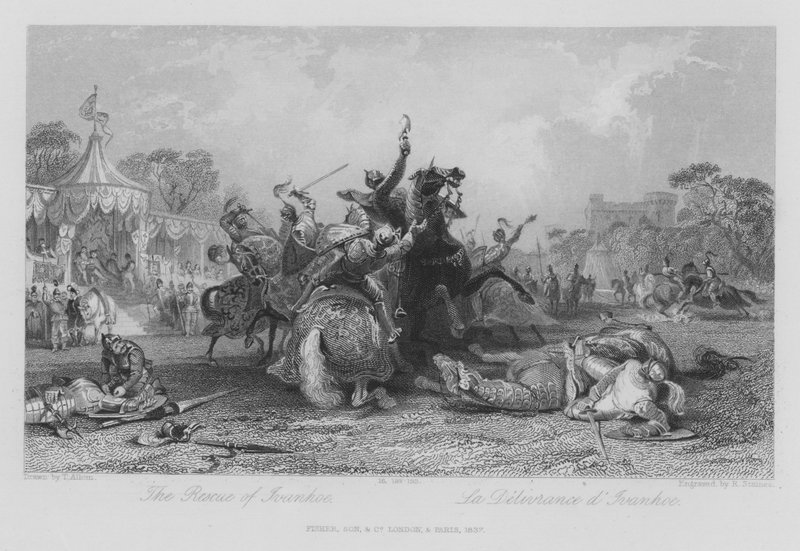 Die Rettung von Ivanhoe von Thomas (after) Allom
