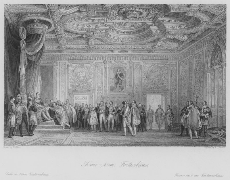 Thronsaal, Fontainebleau (Stich) von Thomas (after) Allom