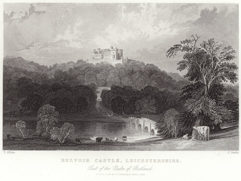 Belvoir Castle in Leicestershire von Thomas Allom