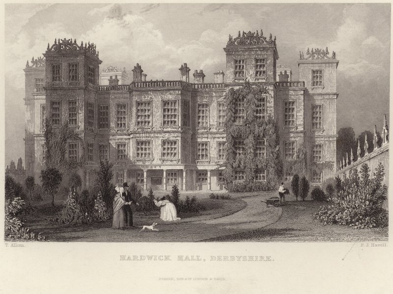 Hardwick Hall in Derbyshire von Thomas Allom