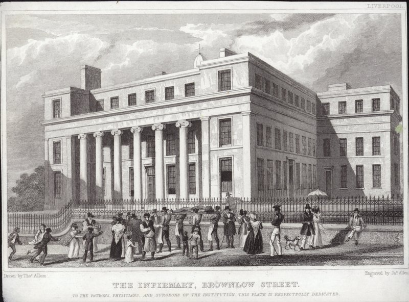 Liverpool Infirmary, Brownlow Street von Thomas Allom