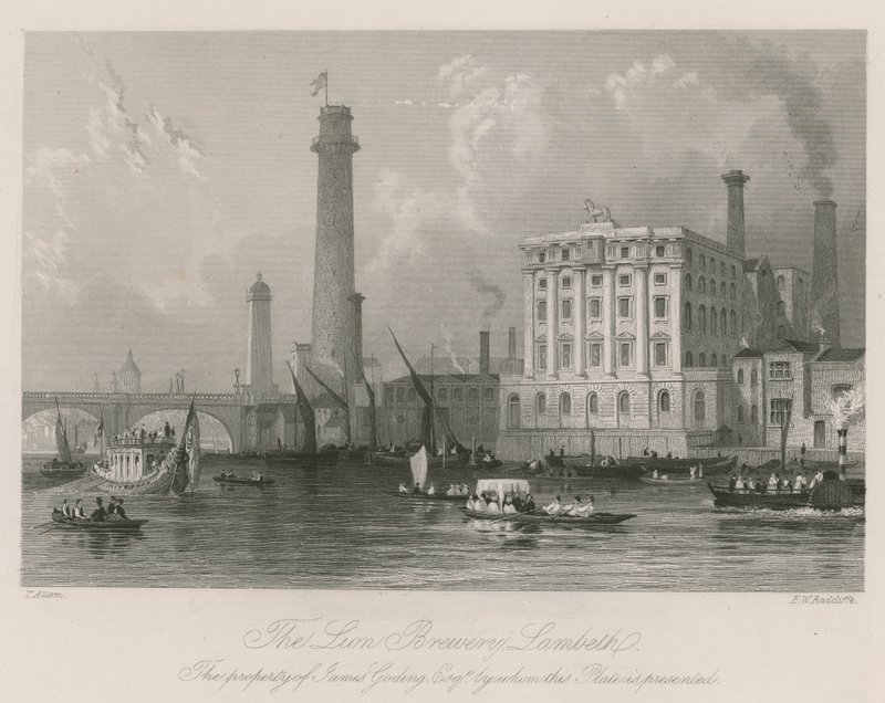 Die Löwenbrauerei in Lambeth von Thomas Allom