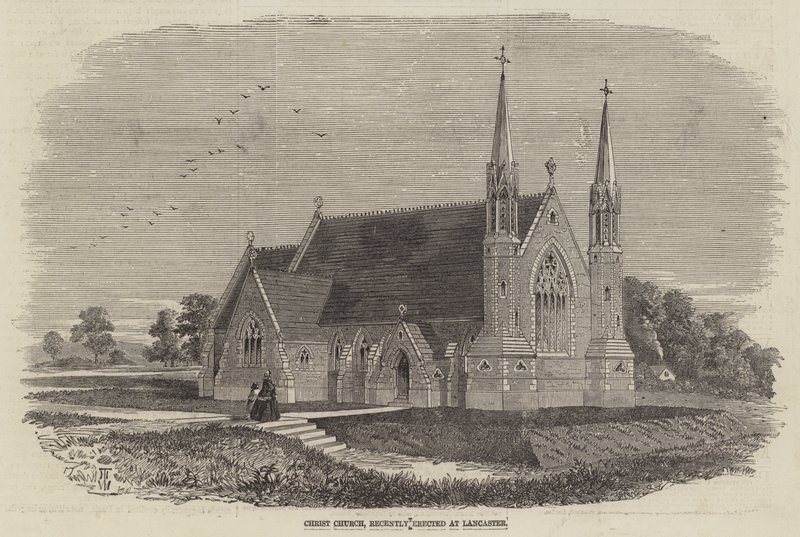 Christ Church, kürzlich in Lancaster errichtet von Thomas Harrington Wilson