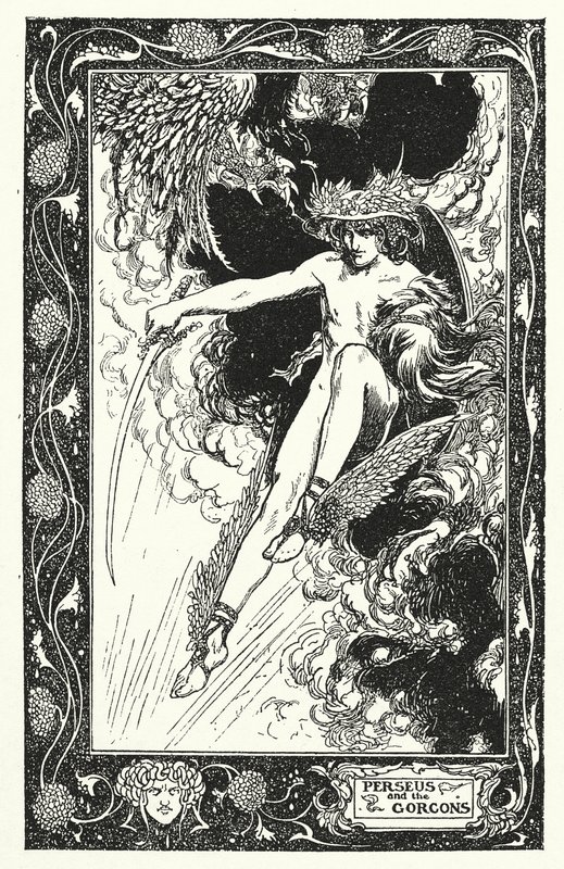 Perseus und Gorgonen von Thomas Heath Robinson