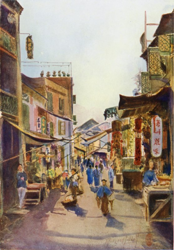 Eine Straße in Macao von Thomas Hodgson Liddell