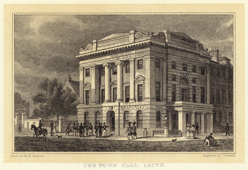 Das Rathaus, Leith (Gravur) von Thomas Hosmer (after) Shepherd