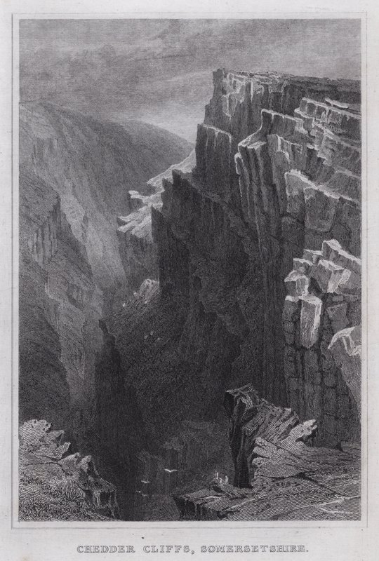 Chedder Cliffs, Somersetshire von Thomas Hosmer Shepherd