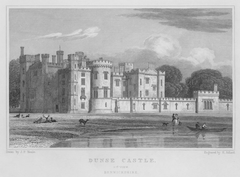 Dunse Castle, 2. Ansicht, Berwickshire (Gravur) von Thomas Hosmer Shepherd