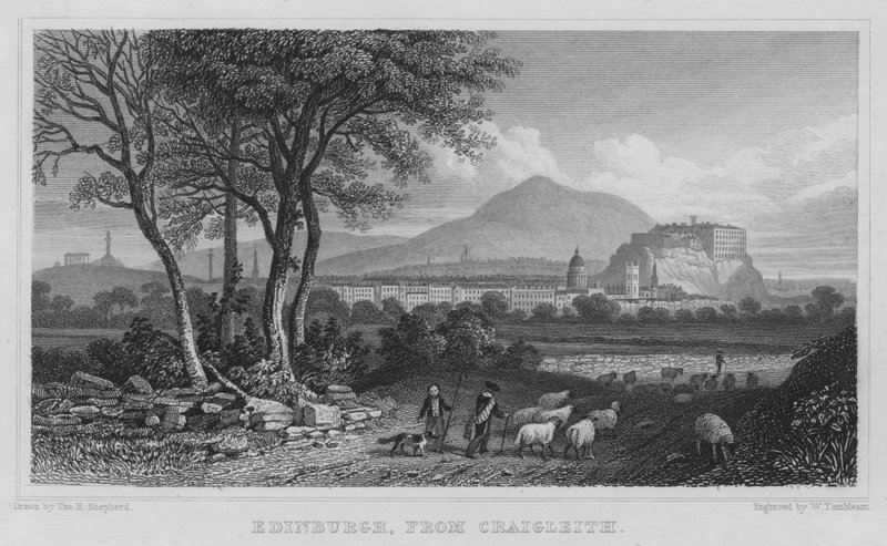 Edinburgh, von Craigleith (Gravur) von Thomas Hosmer Shepherd
