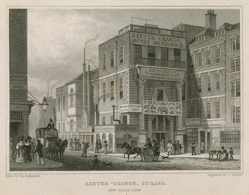 Exeter Change, The Strand, London von Thomas Hosmer Shepherd