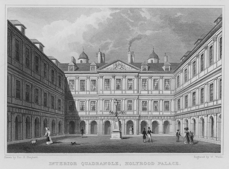 Innenhof, Holyrood Palace von Thomas Hosmer Shepherd