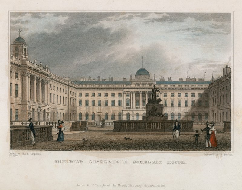 Innerer Quadrant, Somerset House von Thomas Hosmer Shepherd