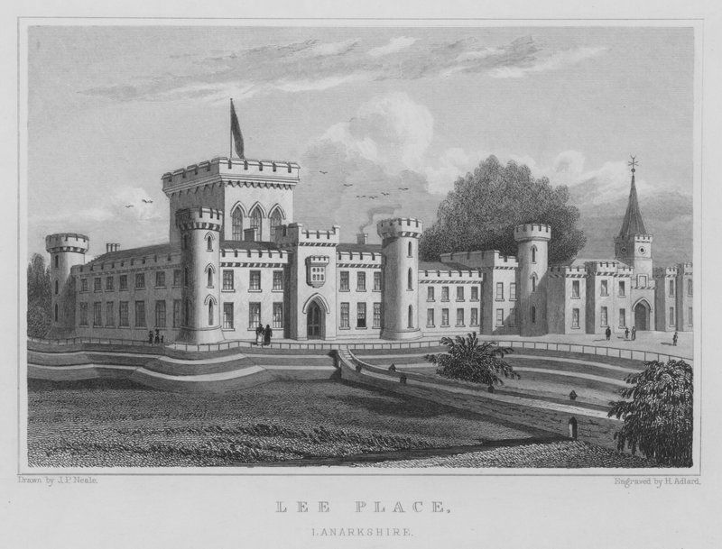 Lee Place, Lanarkshire (Gravur) von Thomas Hosmer Shepherd