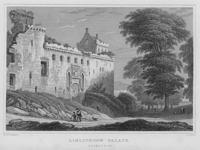 Linlithgow Palace, Edinburgh von Thomas Hosmer Shepherd