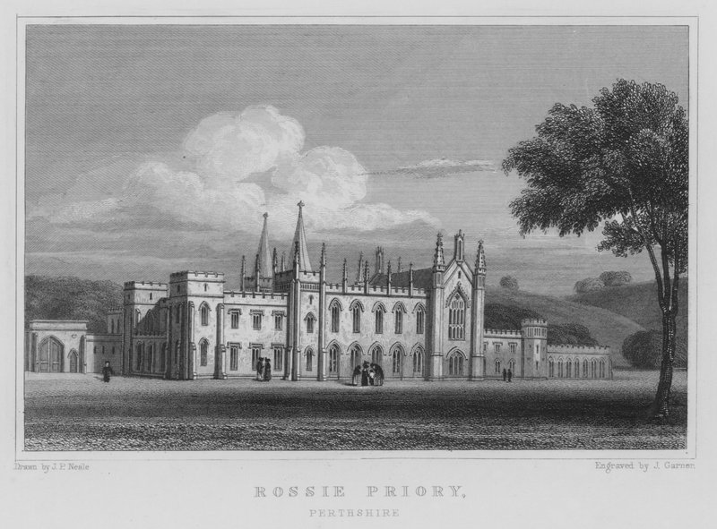 Rossie Priory, Perthshire (Gravur) von Thomas Hosmer Shepherd