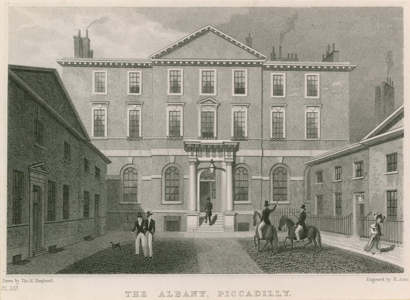 The Albany, Piccadilly, London von Thomas Hosmer Shepherd