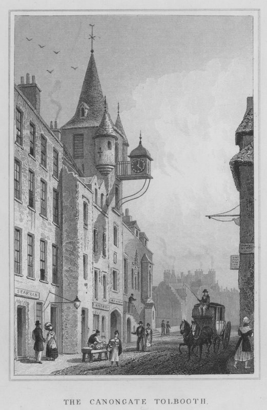Das Canongate Tolbooth (Gravur) von Thomas Hosmer Shepherd