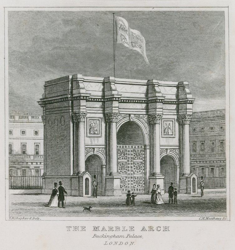 Der Marble Arch, Buckingham Palace von Thomas Hosmer Shepherd