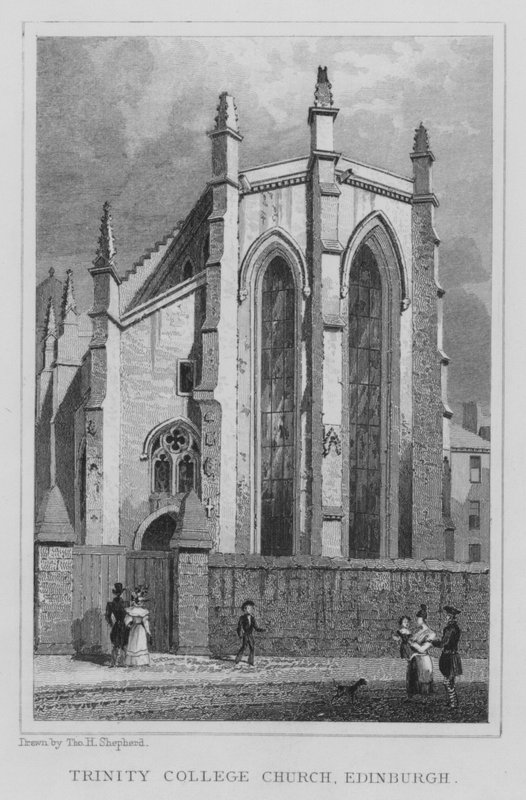 Trinity College Kirche, Edinburgh (Gravur) von Thomas Hosmer Shepherd