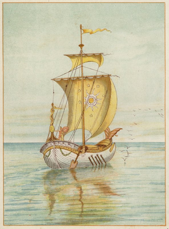 Perseus und Andromeda auf dem Wasser (Farblithografie) von Thomas Ralph Spence