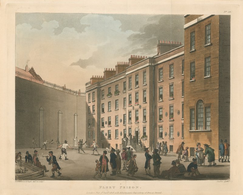 Fleet-Gefängnis, 1808 von Thomas Rowlandson