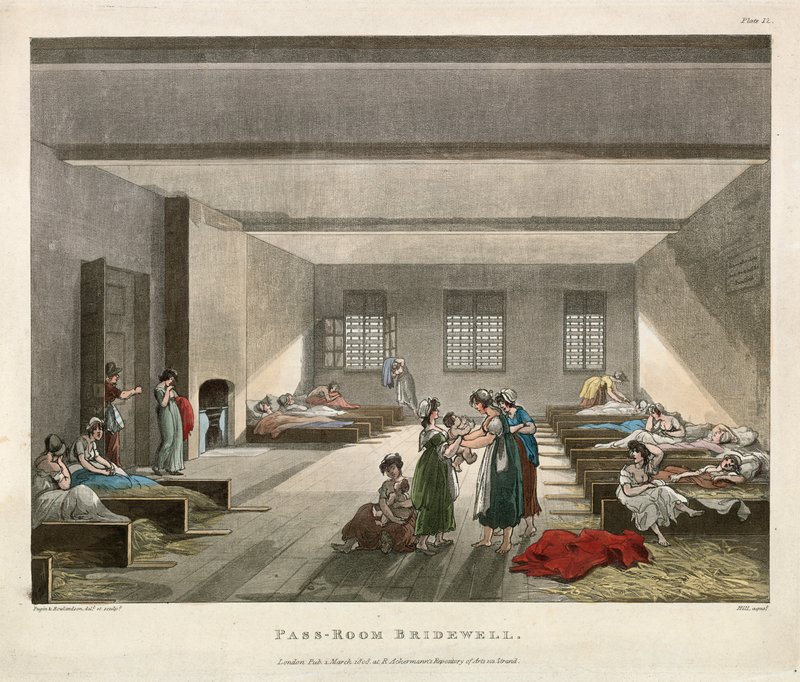 Der Pass-Raum im Bridewell-Gefängnis von Thomas Rowlandson