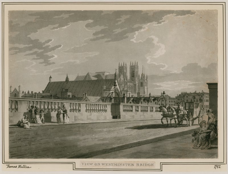 Ansicht der Westminster Bridge von Thomas Snr. Malton