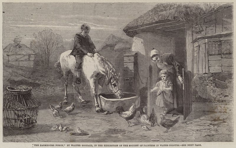 Die Veranda des Bauernhauses von Walter Goodall
