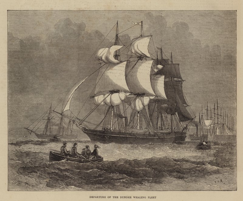 Abfahrt der Walfangflotte von Dundee von Walter William May