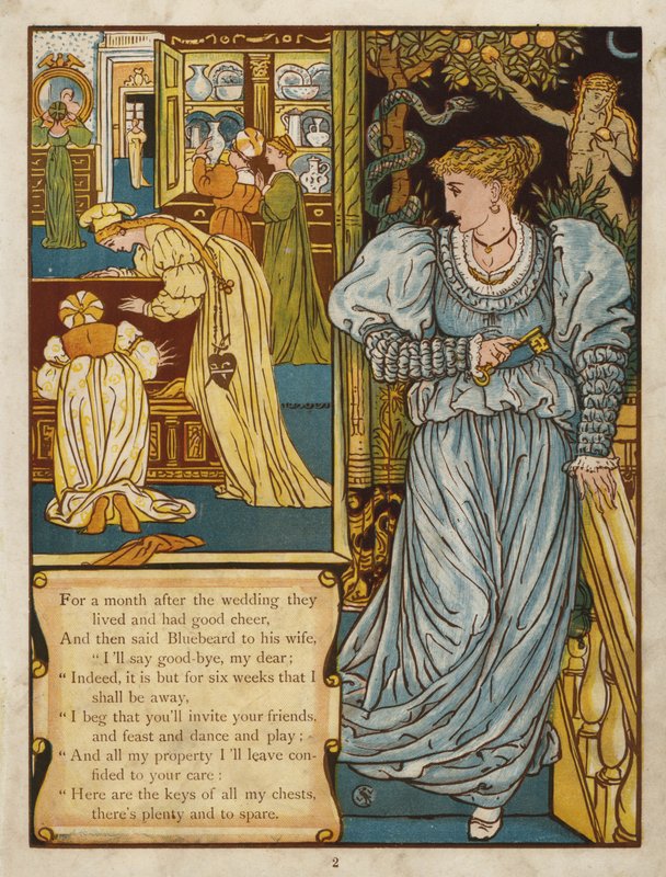 Blaubart (Farblitho) von Walter Crane