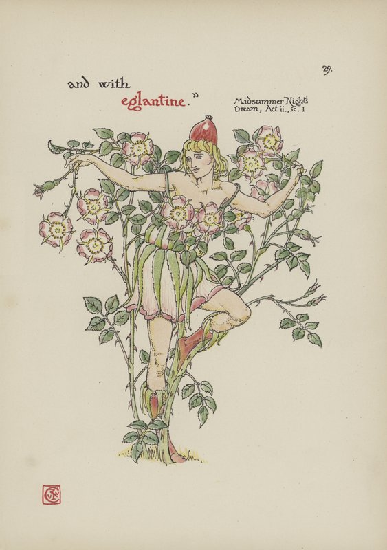 Blumen aus Shakespeares Garten von Walter Crane