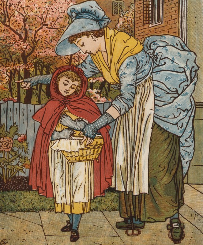 Rotkäppchen (Farblitho) von Walter Crane