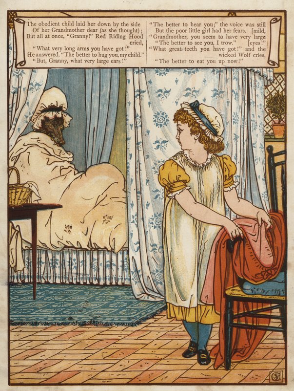 Rotkäppchen (Farblithographie) von Walter Crane
