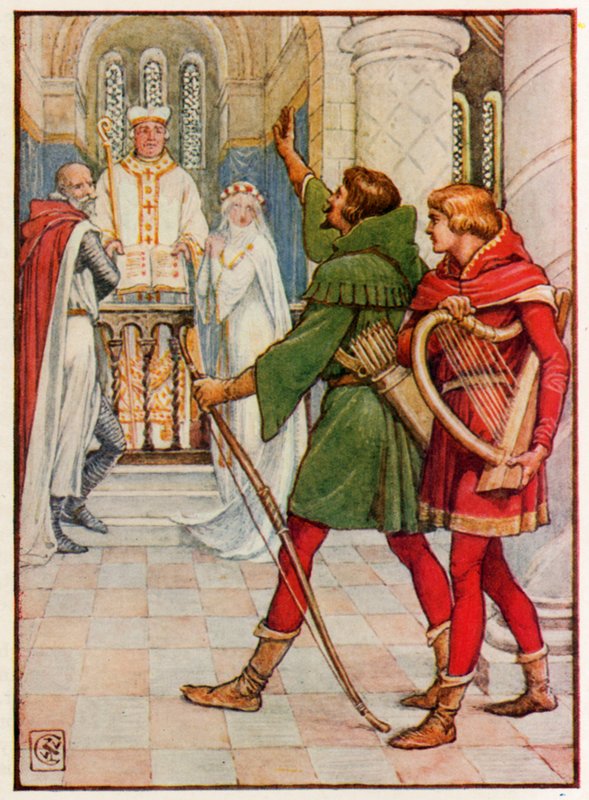 Robin Hood und Allin-a-Dale von Walter Crane