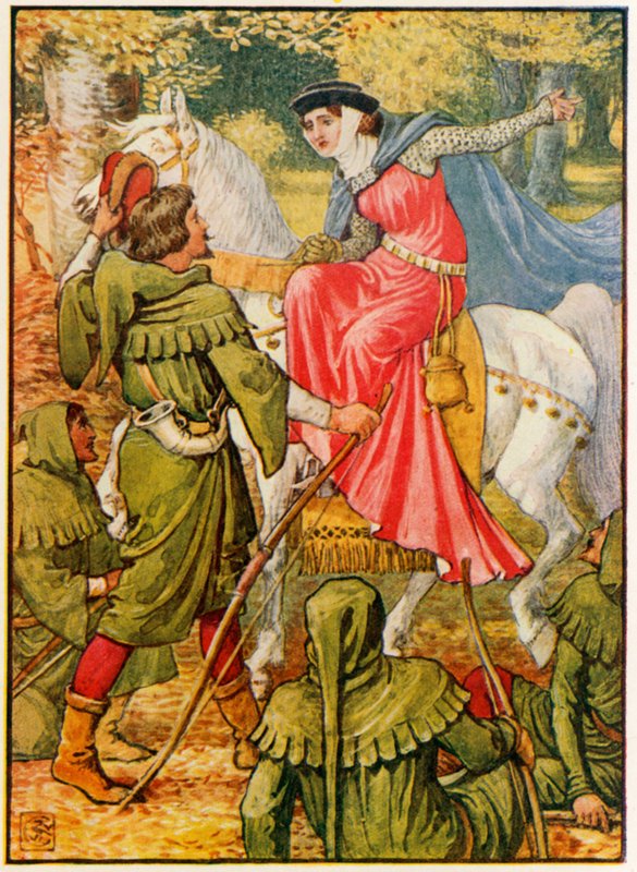 Robin Hood und die Dame von Walter Crane