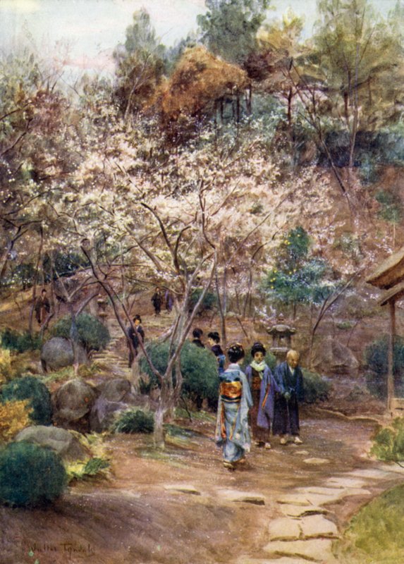 Pflaumenbäume in Atami von Walter Frederick Roofe Tyndale
