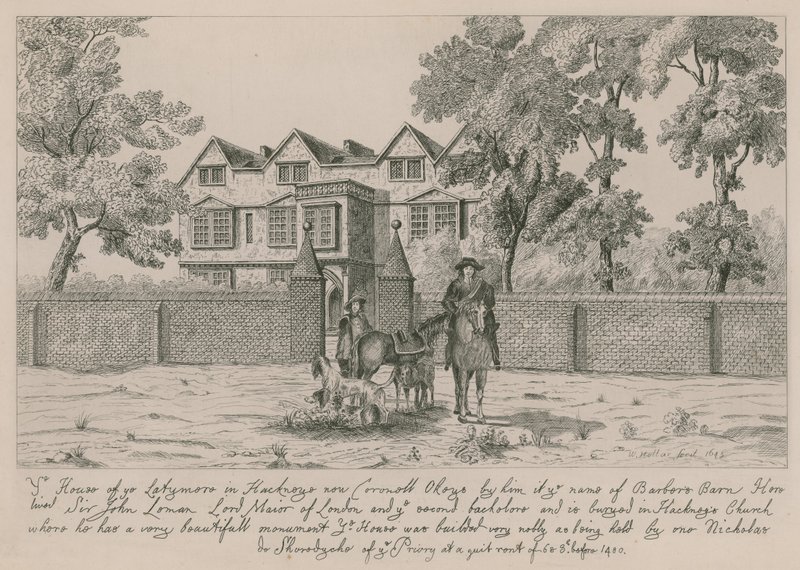 Das Haus der Latymere in Hackney von Wenceslaus Hollar