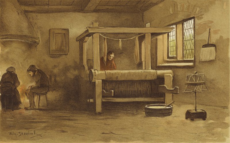 Weberwerkstatt, Niederlande, 16. Jahrhundert von Willem II Steelink