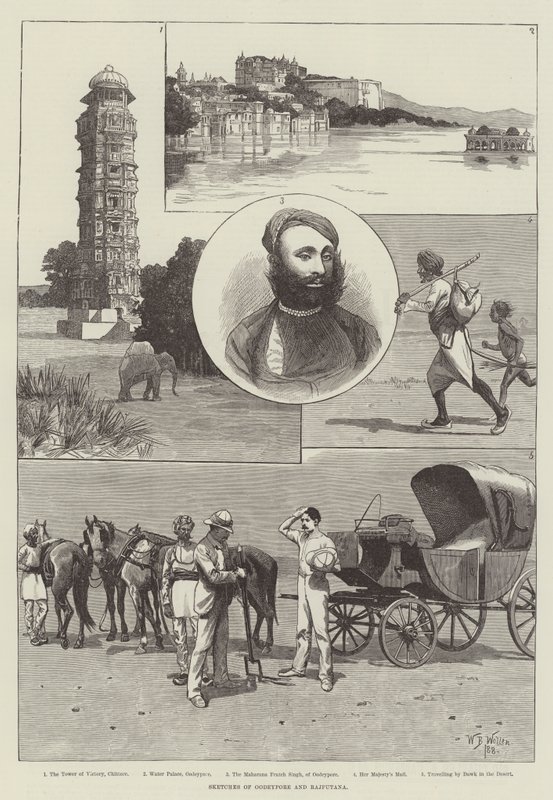 Skizzen von Oodeypore und Rajputana von William Barnes Wollen