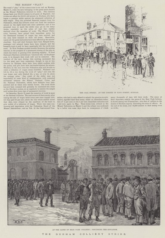 Der Streik der Durham-Kohlenbergwerke von William Barnes Wollen