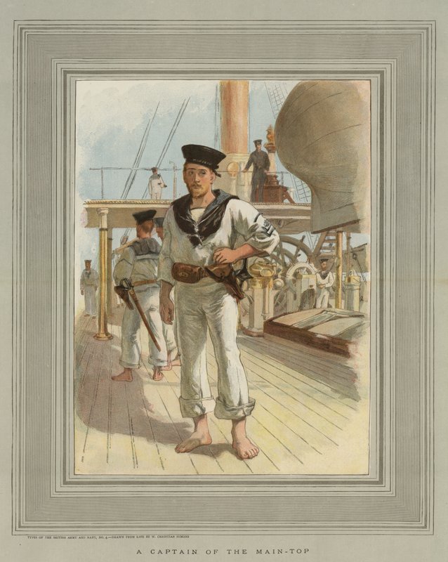 Ein Kapitän des Hauptmastes von William Christian Symons